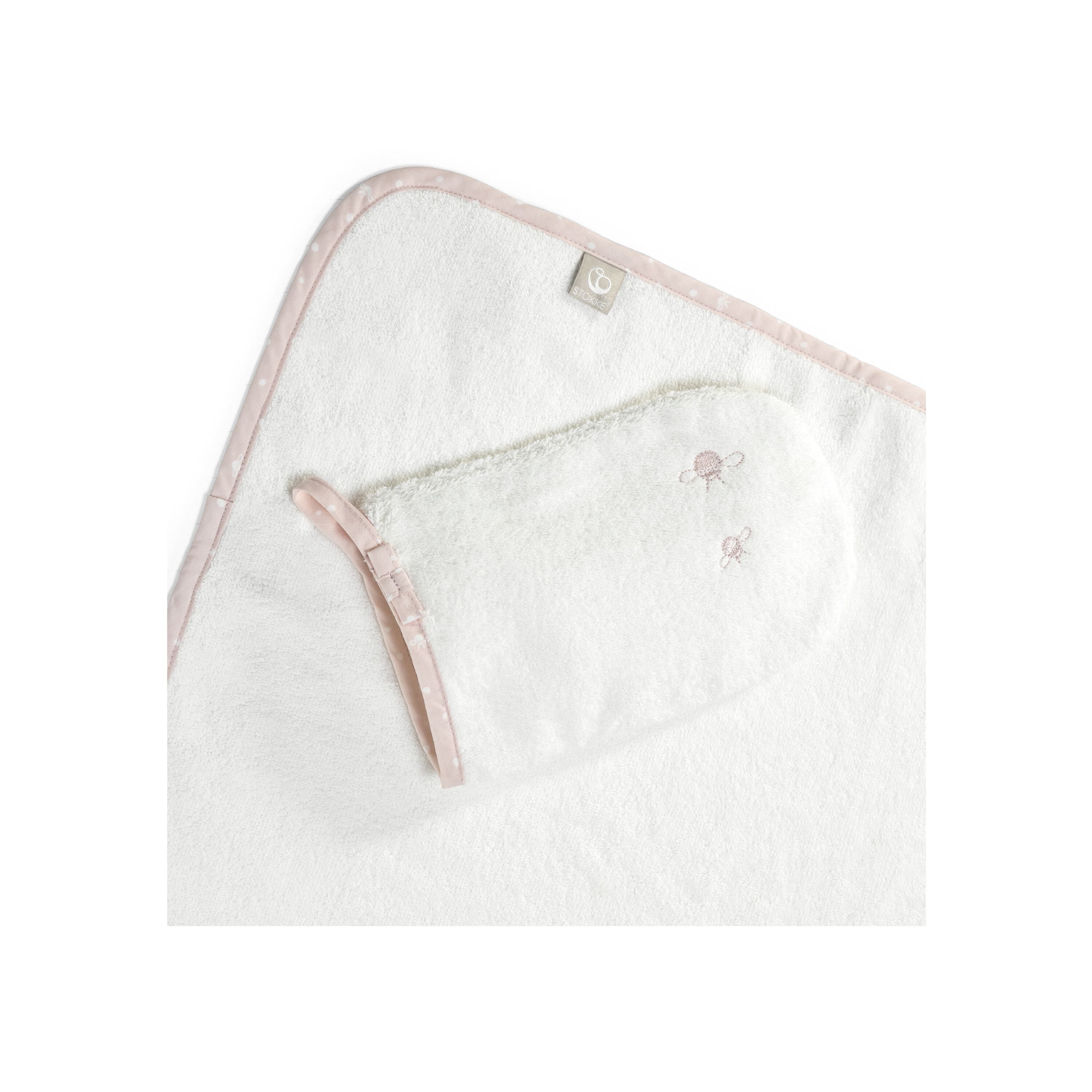 Stokke® Toalla con capucha Pink Bee OCS, Pink Bee, mainview